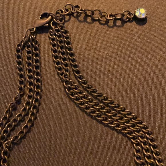 New Boot Jewelry Copper Tone & Rhinestone Heart Western Country Fashion Costume - Picture 3 of 3